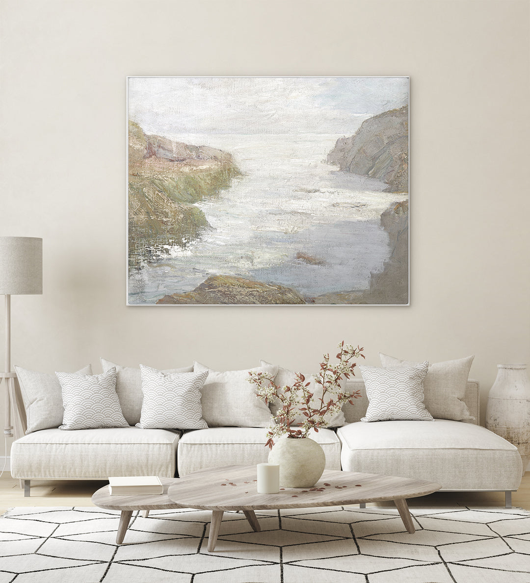 At Low Tide, C. 1841 - Mid - Framed Canvas