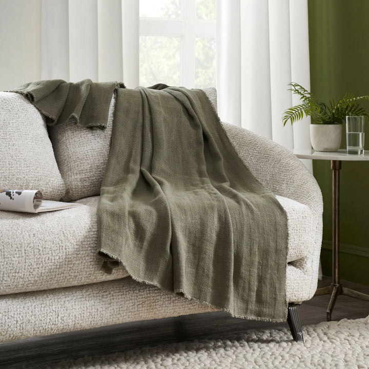 Vernier Linen Throw